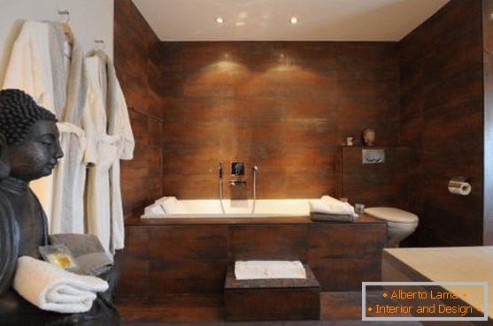 Design de uma casa de banho de estilo asiático + spa