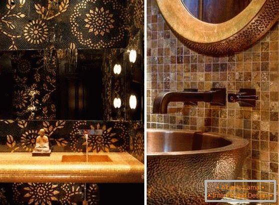 Casas de banho de estilo asiático glamourosas