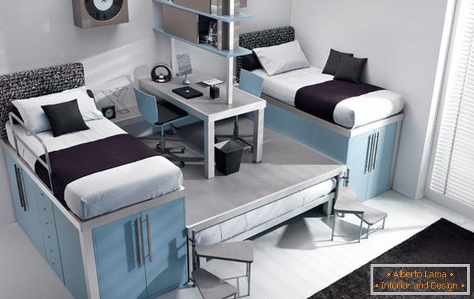 Mobiliário definido para um dormitório