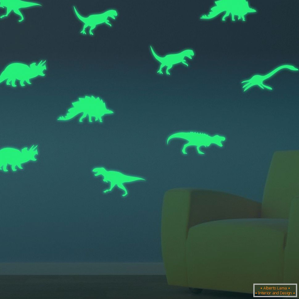 Dinossauros na parede