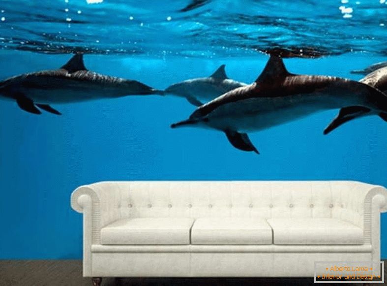 Papéis de parede 3D com golfinhos