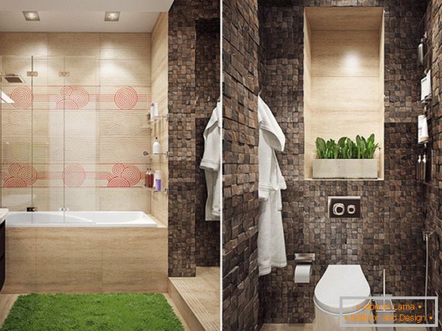 Design de interiores de um pequeno banho