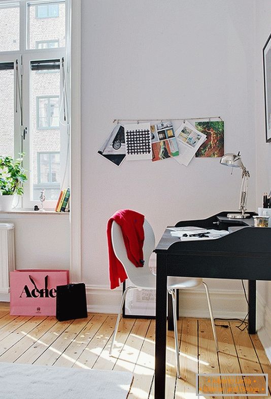 Estudo de um pequeno apartamento na Suécia