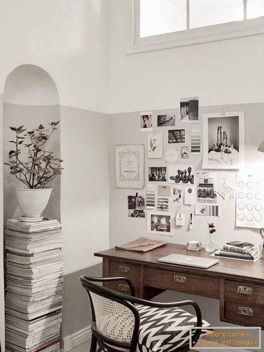 Design criativo de um gabinete doméstico de estilo escandinavo