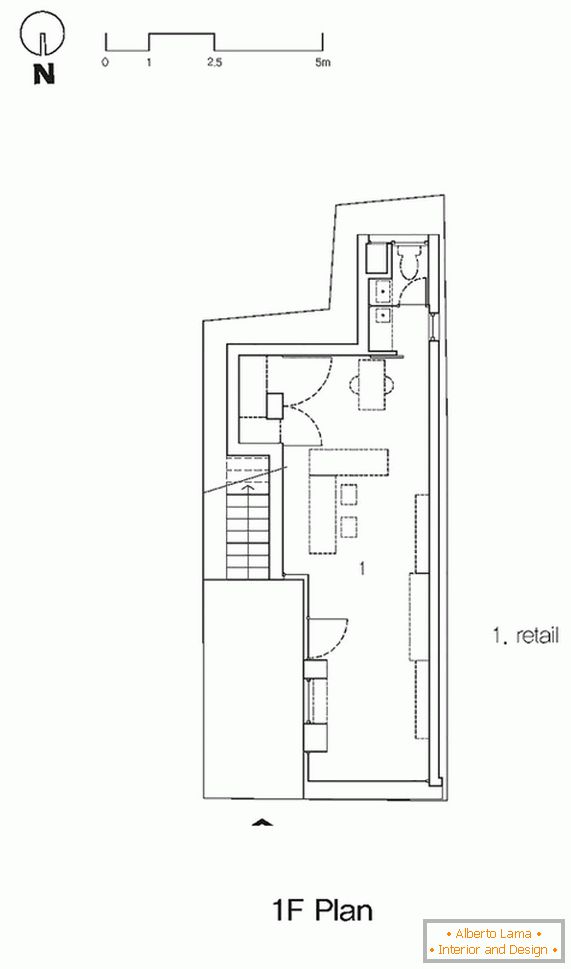 O layout de uma casa compacta