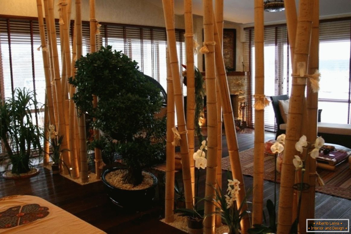 Partição de bambu