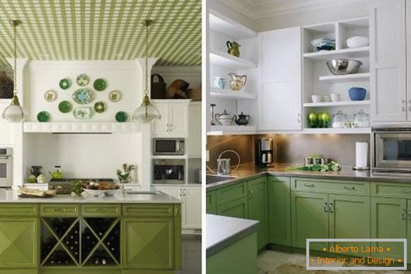 Cozinha verde branca - foto design no interior