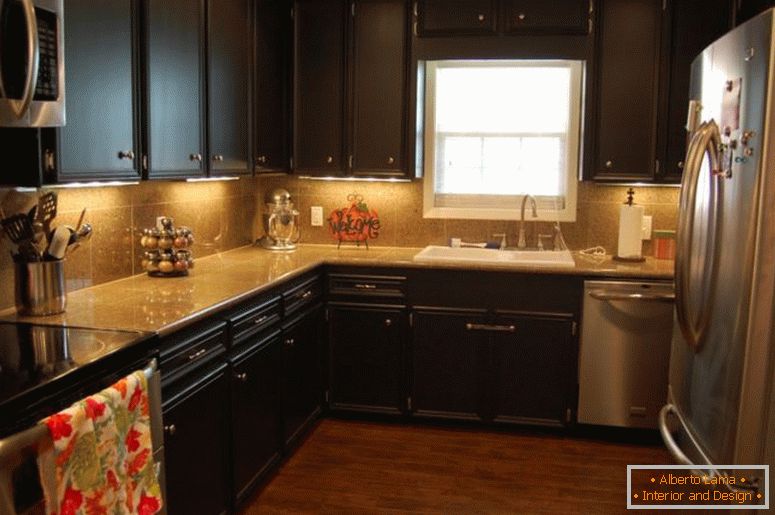 preto-cozinha-armário-luxo-cozinha-lindo-pintado-preto-cozinha-armários-design-pintura