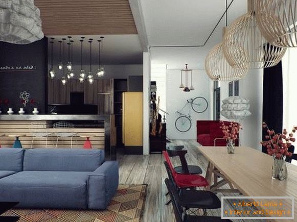 Design de Interiores 2015 com sofá indigo