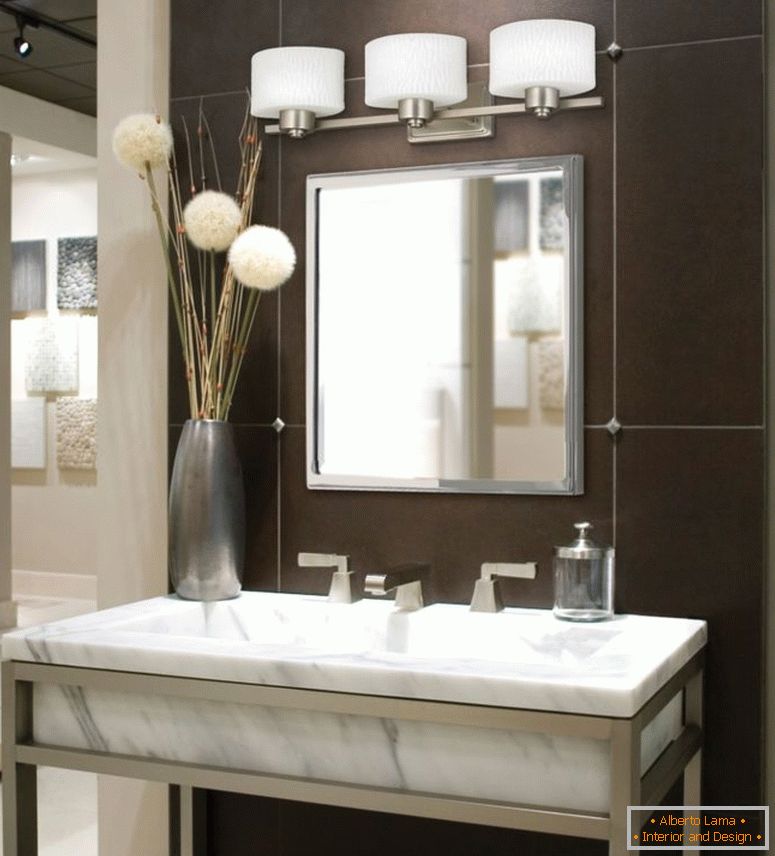 banheiro-espelhos de vaidade-com-luzes