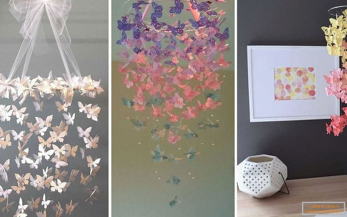 Exemplos de lâmpadas com borboletas