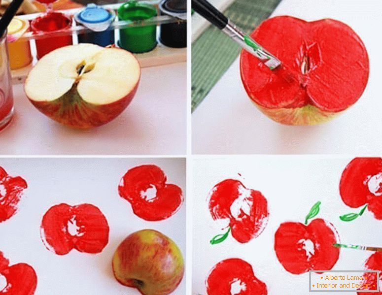 Painel das impressões de frutas