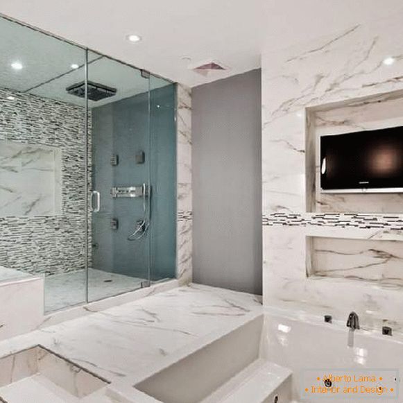 design de grandes casas de banho modernas, foto 24