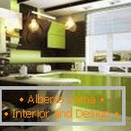 Móveis de cozinha verde claro
