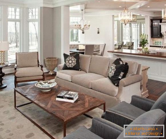 A idéia de projetar uma sala de estar em uma casa particular no estilo de um clássico