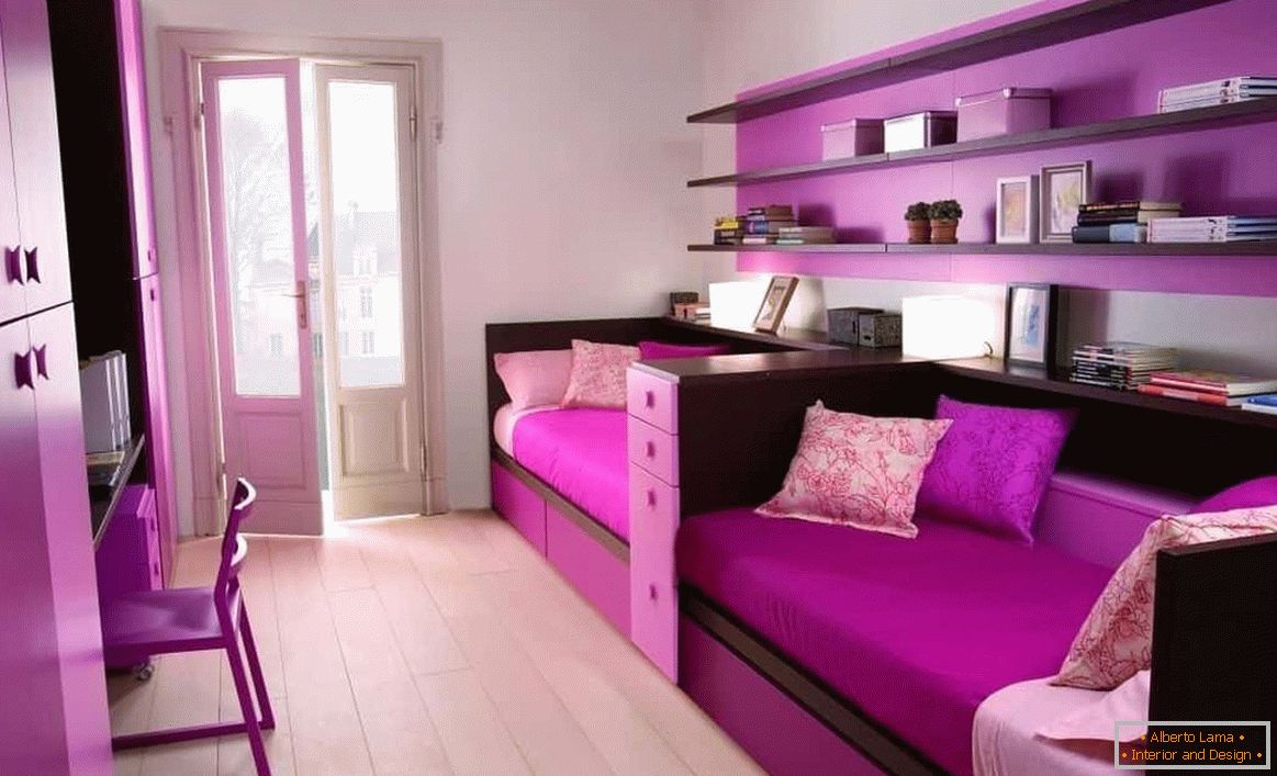 Cor suculenta de móveis para quartos das meninas