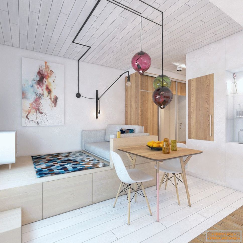 Design de interiores de um pequeno apartamento com toques brilhantes - фото 2