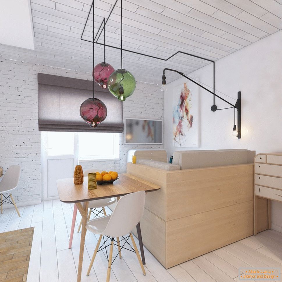 Design de interiores de um pequeno apartamento com toques brilhantes - фото 3