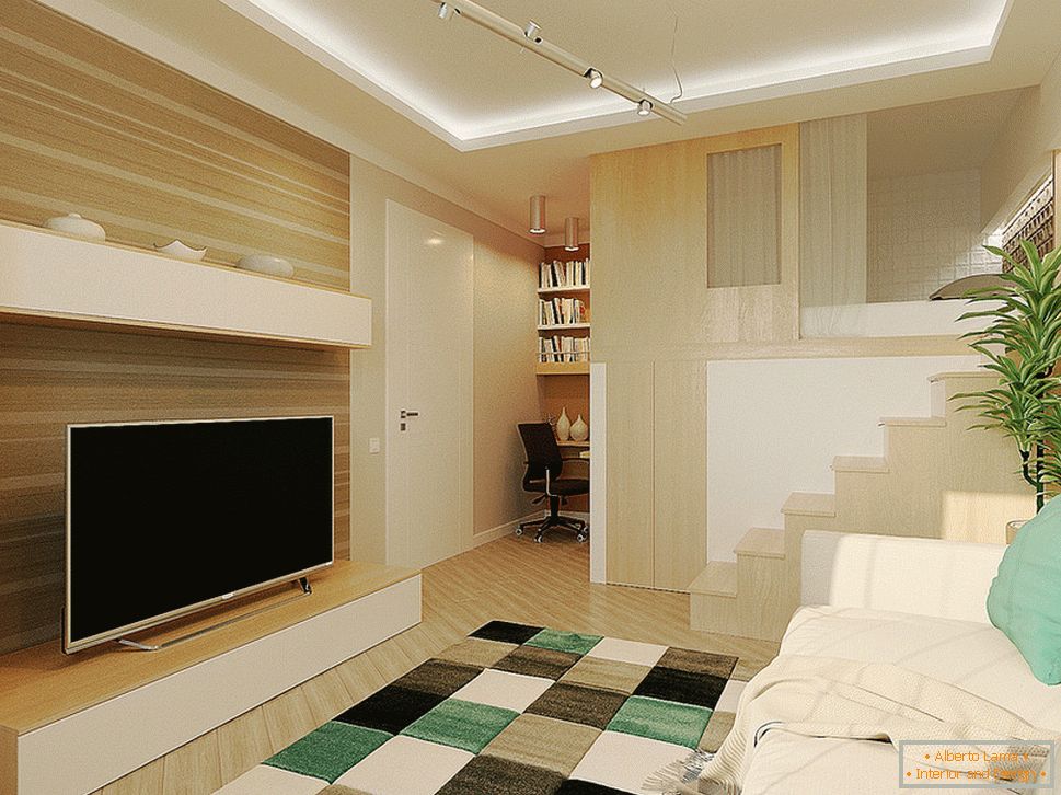 Design de interiores de um pequeno apartamento de dois andares - фото 3
