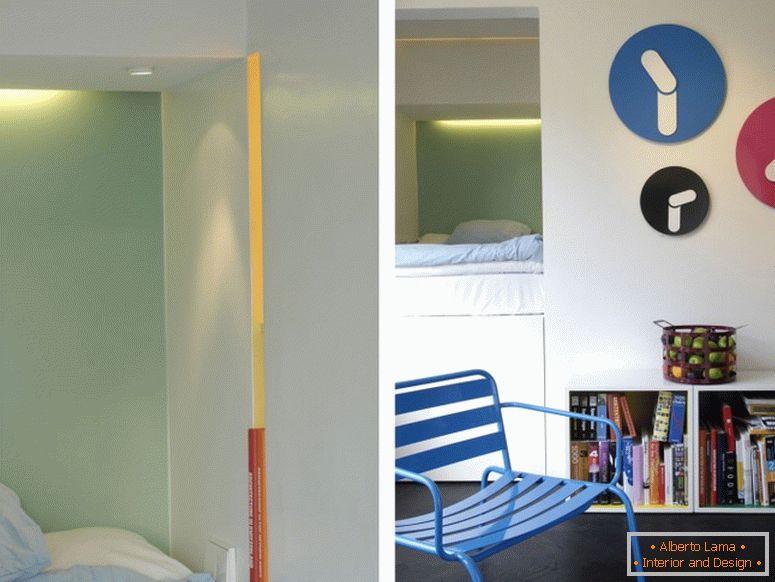 Design de interiores de um pequeno apartamento в Швеции