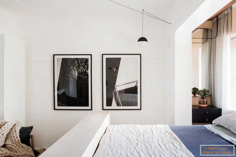 Design de interiores de um pequeno apartamento em Sydney - спинка-подставка
