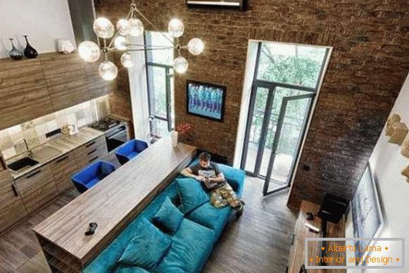 design de interiores de um pequeno apartamento de um quarto, foto 22