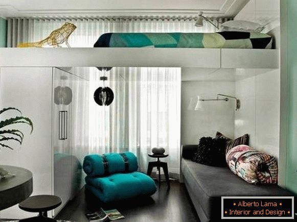 pequeno design de interiores apartamento studio, foto 35