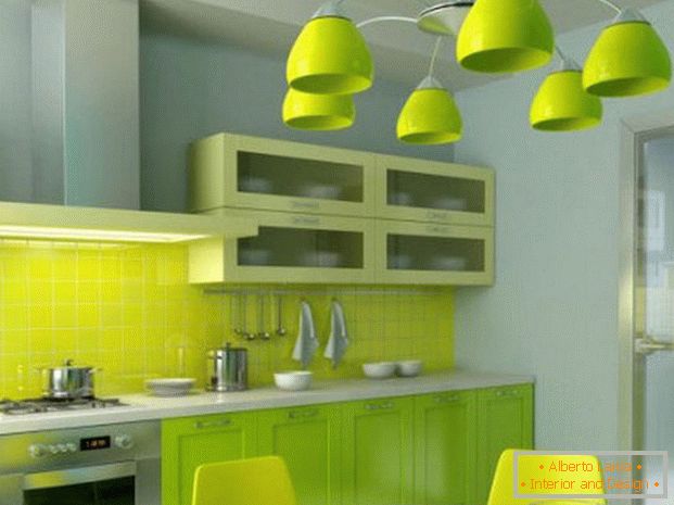 design de cozinha moderna no apartamento фото