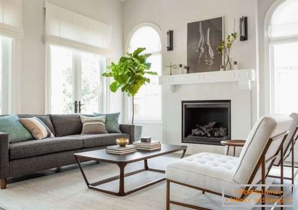Design de interiores da casa - foto da sala de estar no estilo de eco