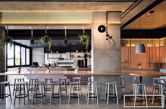 Café interior bar Blackwood Pantry em estilo loft moderno