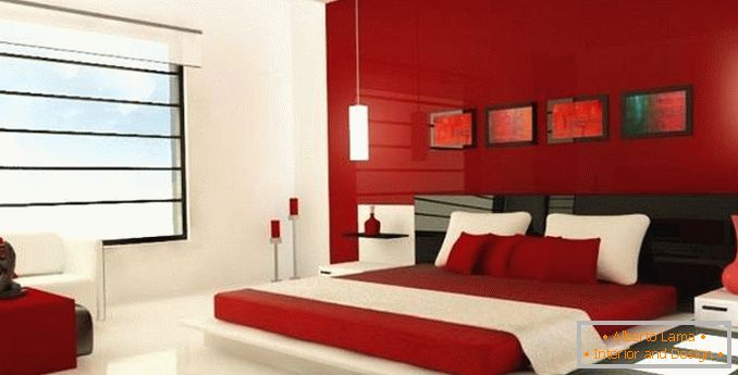 design de quarto vermelho, foto 24