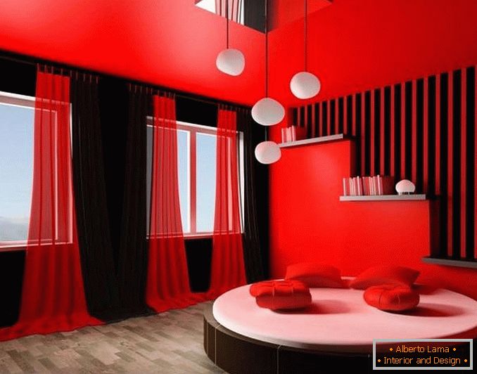 design de quarto vermelho, foto 26