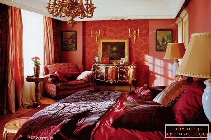 foto vermelha do design do quarto, foto 4