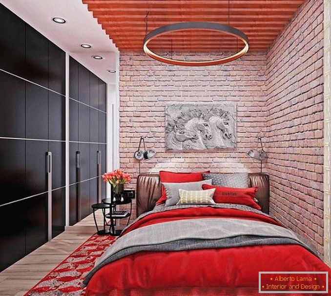 design de quarto vermelho, foto 8