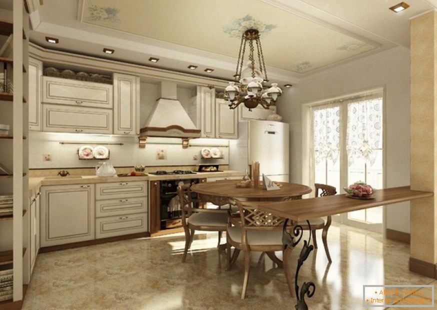 Kitchen-studio no estilo da Provence