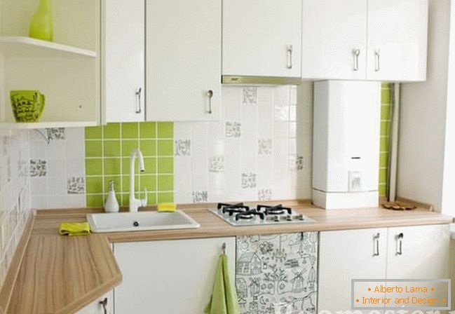 Branco e verde na decoração da cozinha