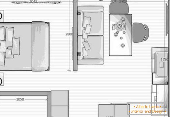 design de cozinha combinado com sala de pequena área, foto 58