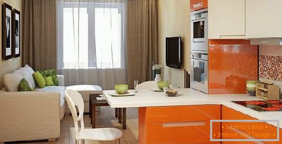 cozinha design com um sofá de 20 m², foto 9
