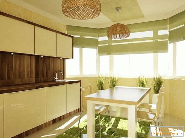 Cozinha, com, um, janela baía, em, eco, estilo