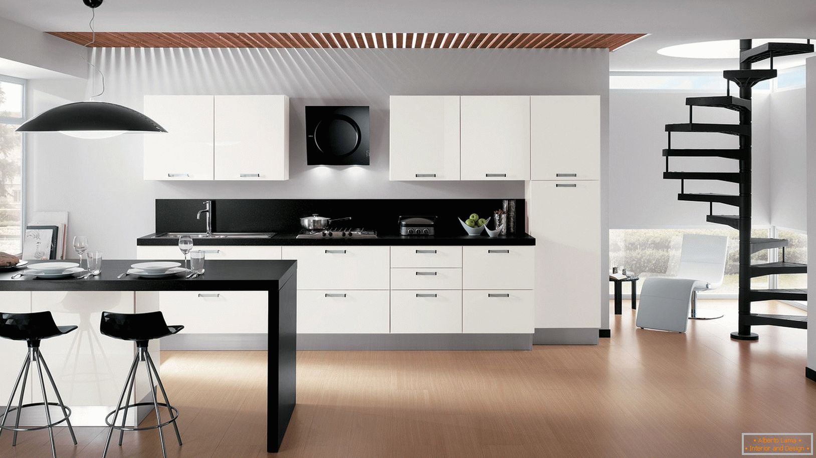 Design de cozinha em estilo minimalista