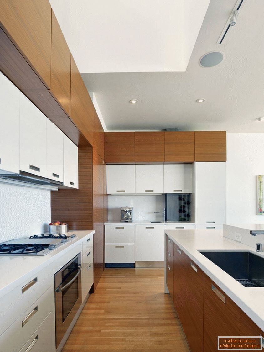 Belo design de interiores de cozinha