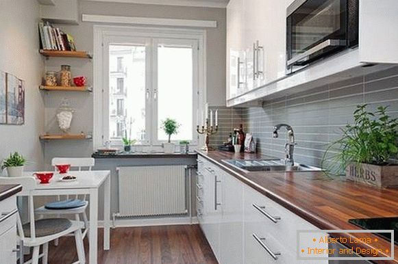 idéias de design de cozinha pequena, foto 44