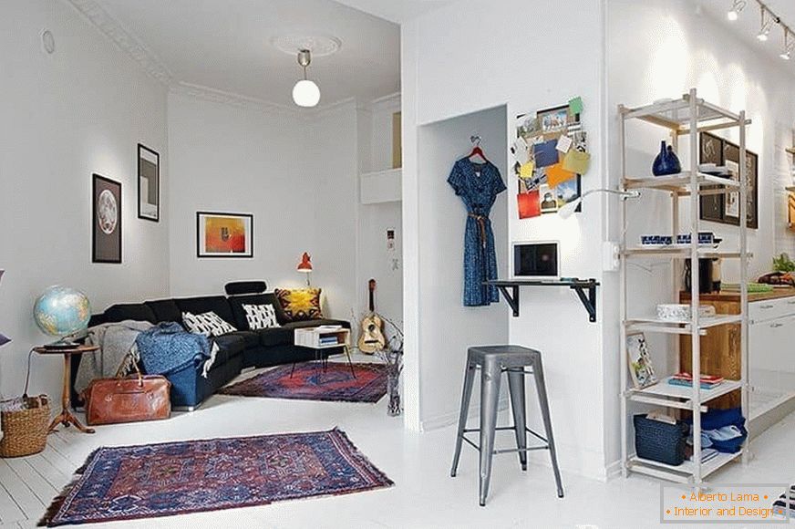 design de interiores de um pequeno apartamento
