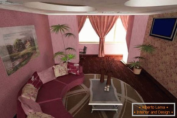 Design de pequenas salas no apartamento - um salão em um quarto Khrushchev