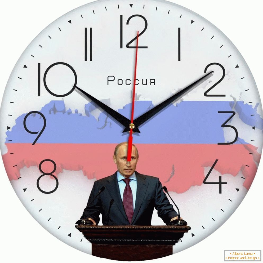Putin no relógio