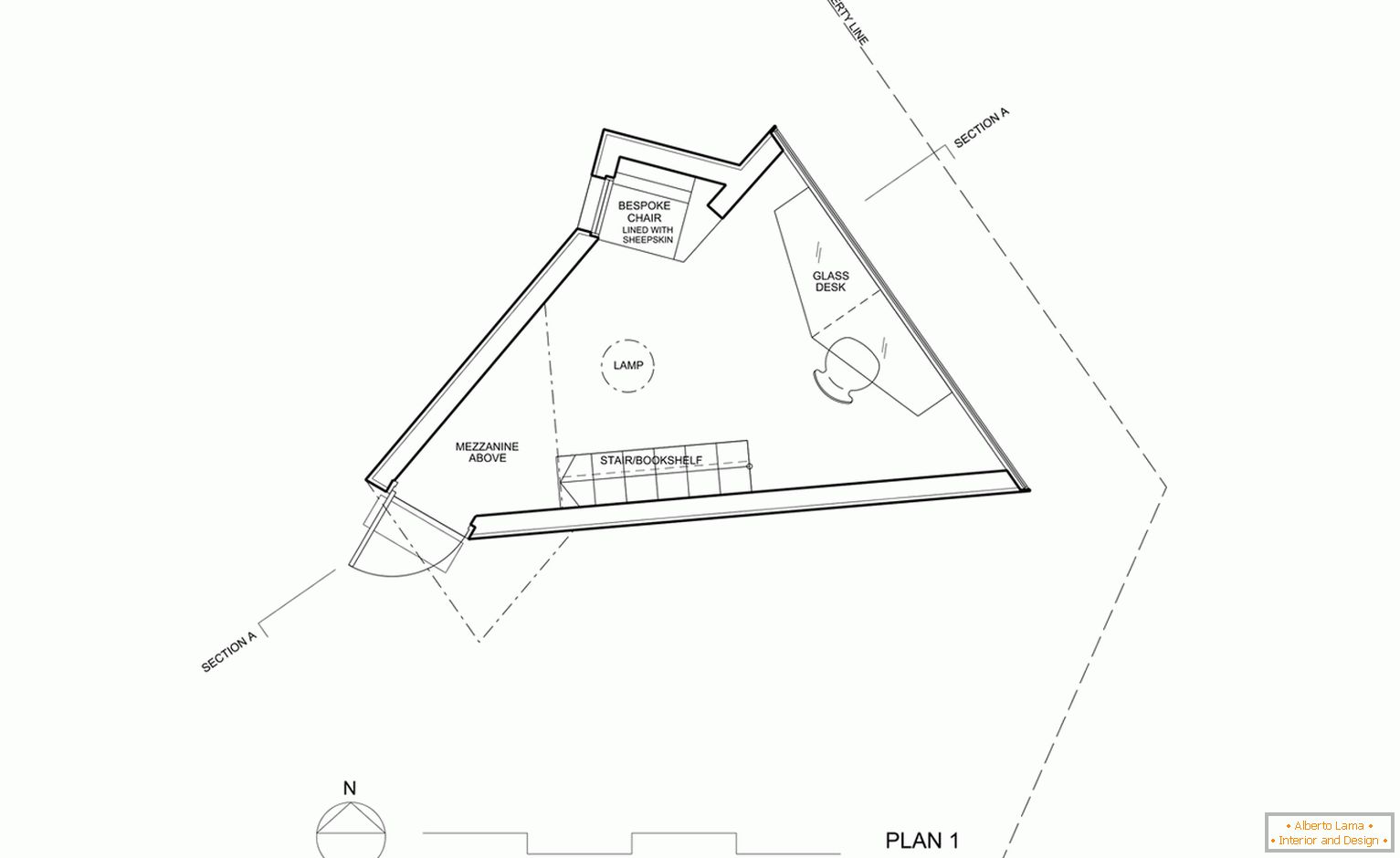 O layout de uma pequena cabana