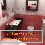 Projeto do banheiro de duas cores
