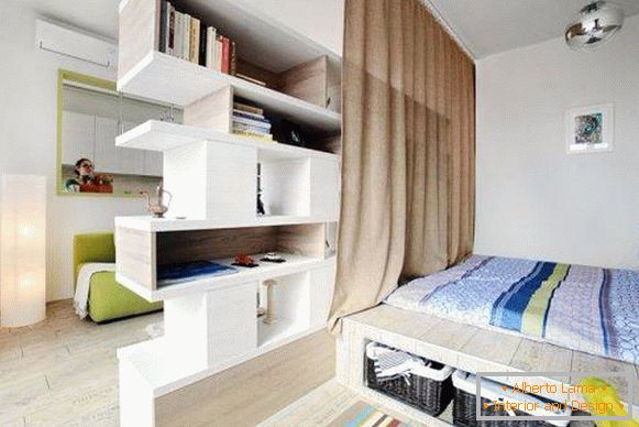 Como organizar móveis em um apartamento de um quarto foto