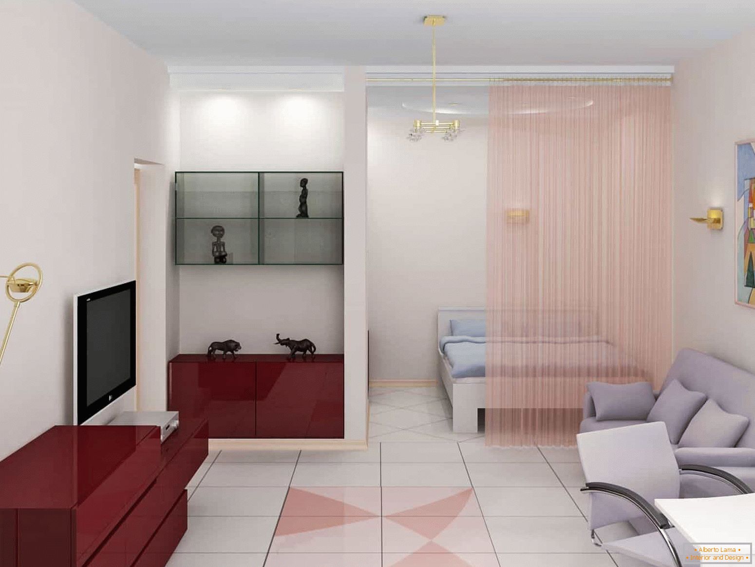 Apartamento de um quarto design
