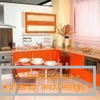 Cozinha em estilo de laranja Art Nouveau